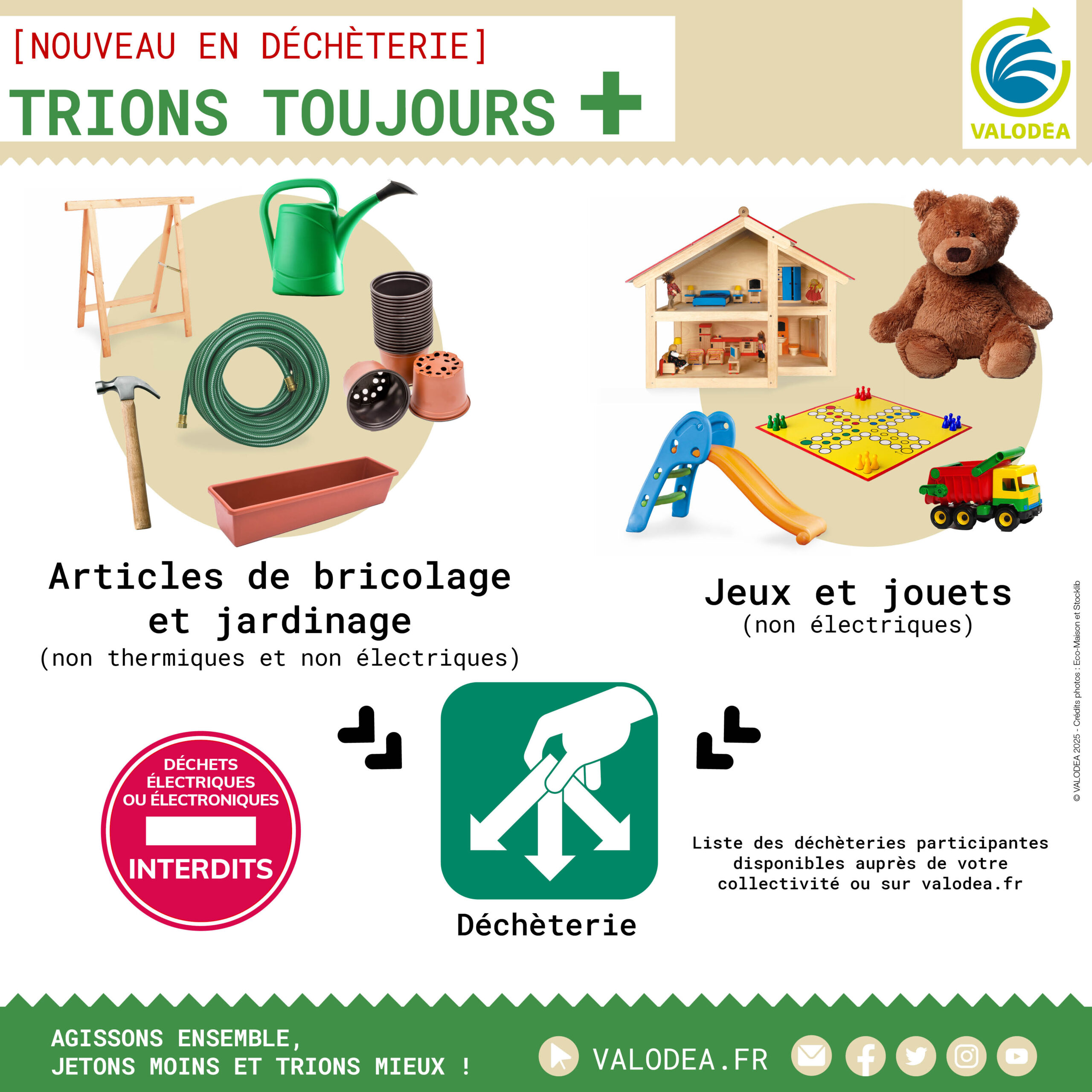 RS - tri nouvelles filières dechterie - jeux jouets bricolage jardinage